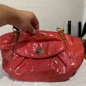 Coach Shiny Red Shoulder Bag